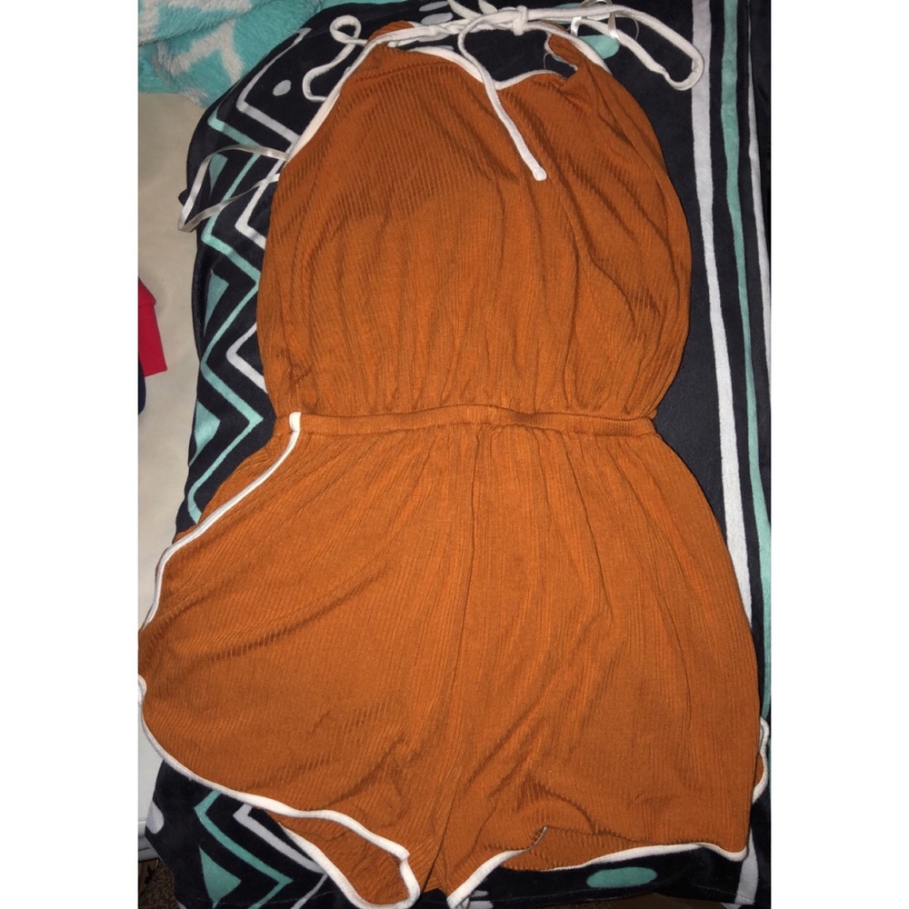 🐼🐼🐼Mustard Halter Romper